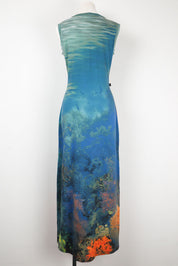 Cavalli Jeans Coral Reef Print Maxi Dress – L/XL