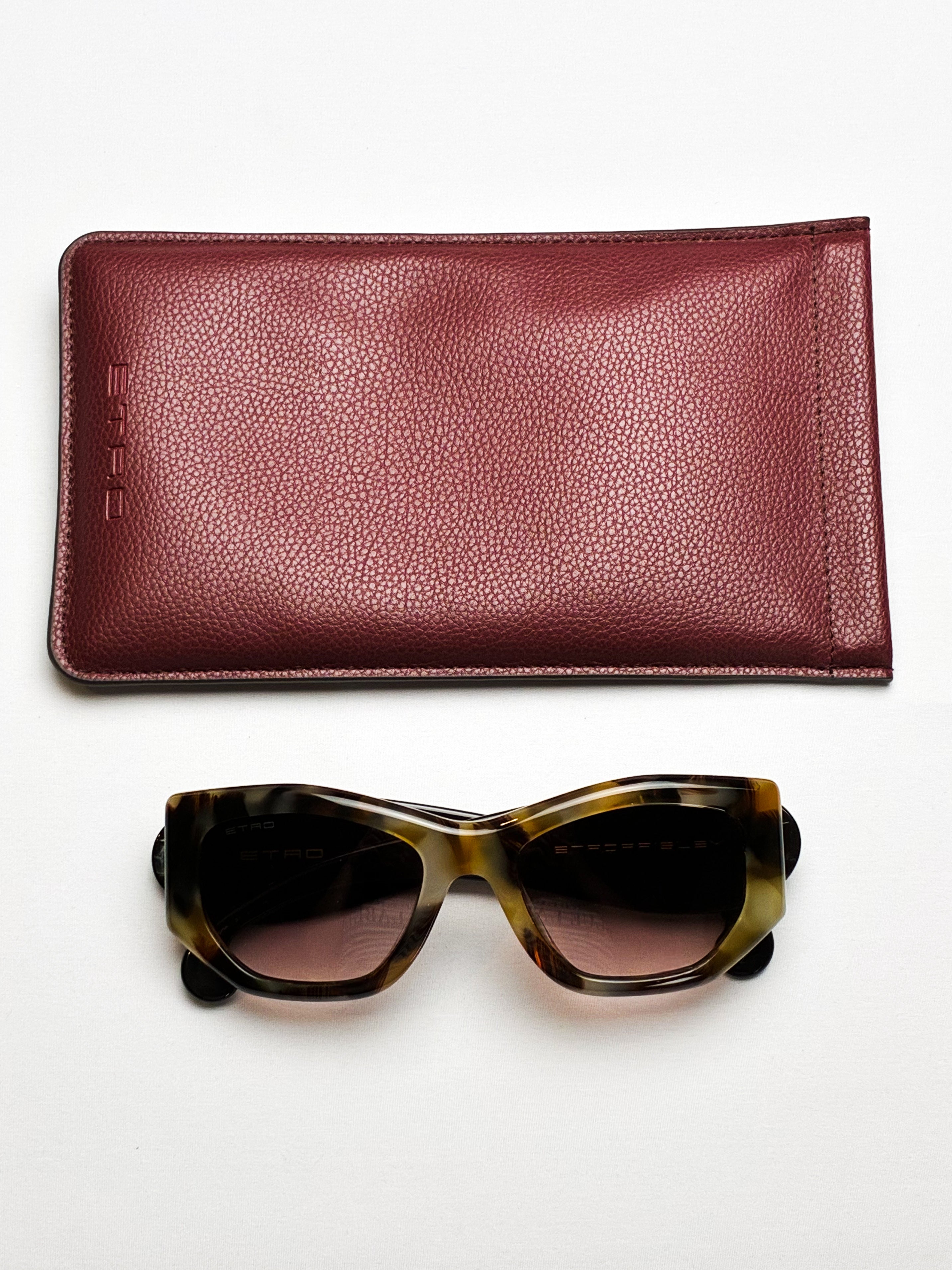 Etro 2000s Paisley Tortoiseshell Sunglasses
