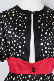 Dolce & Gabbana 100% Silk Polka Dot Top – M/L