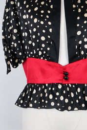 Dolce & Gabbana 100% Silk Polka Dot Top – M/L