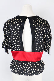 Dolce & Gabbana 100% Silk Polka Dot Top – M/L