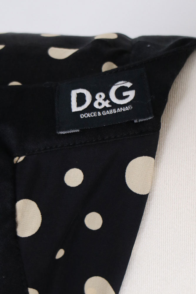 Dolce & Gabbana 100% Silk Polka Dot Top – M/L
