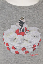 Fiorucci Grey Wedding Cake Graphic Baby Tee – XS