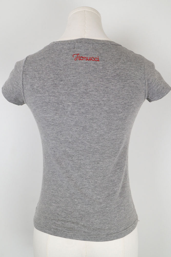 Fiorucci Grey Wedding Cake Graphic Baby Tee – XS
