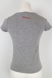 Fiorucci Grey Wedding Cake Graphic Baby Tee – XS