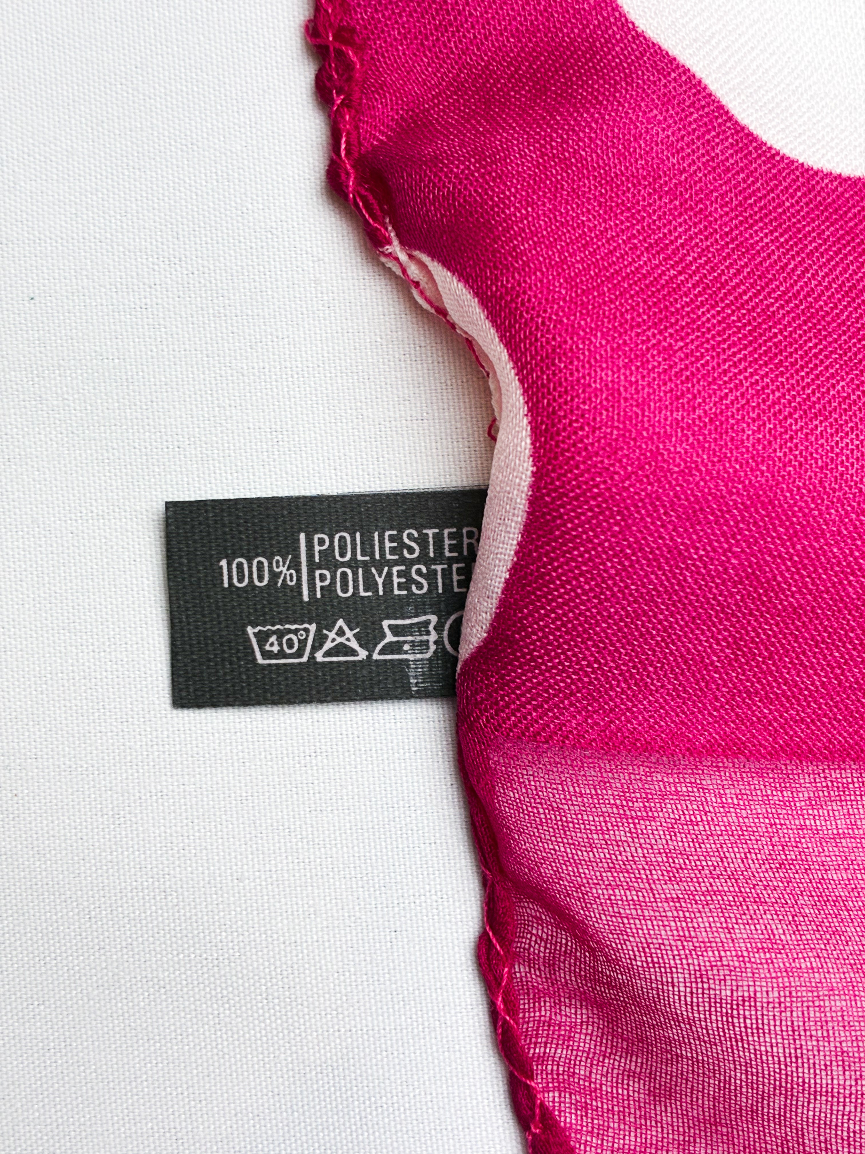 Magenta Polka Dot Fringed Scarf