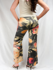 Class Roberto Cavalli 2000s Baroque Floral Silk Pants - S/M