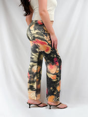 Class Roberto Cavalli 2000s Baroque Floral Silk Pants - S/M