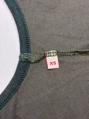 Replay 2000s Olive Beaded 1981 Logo Plunge Tank - S/M