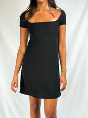 Blumarine 2000s Black Lace-Up Back Mini Dress - XS/S