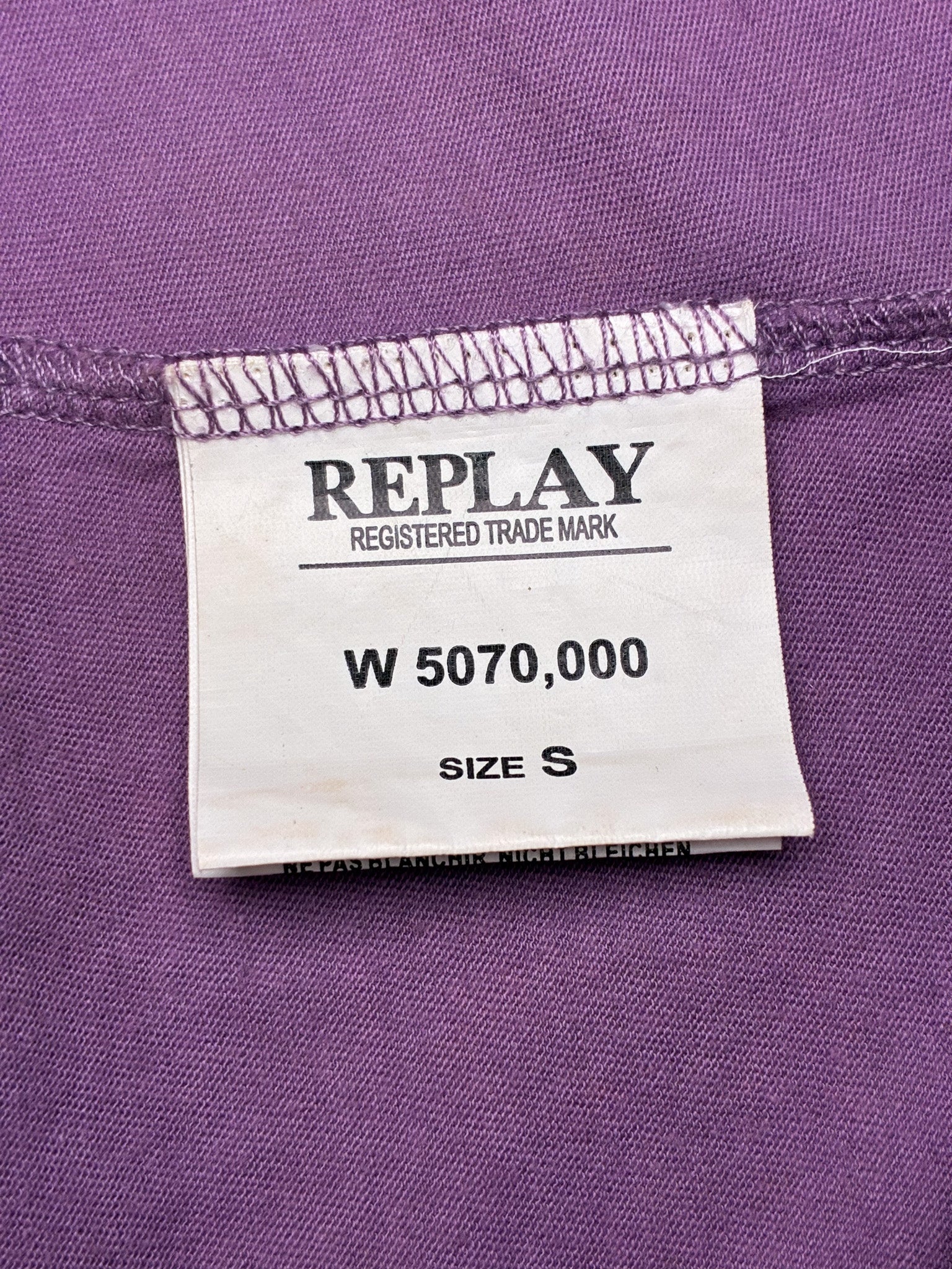 Replay 2000s Purple Beaded 1981 Logo Plunge Tank - M
