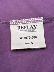 Replay 2000s Purple Beaded 1981 Logo Plunge Tank - M