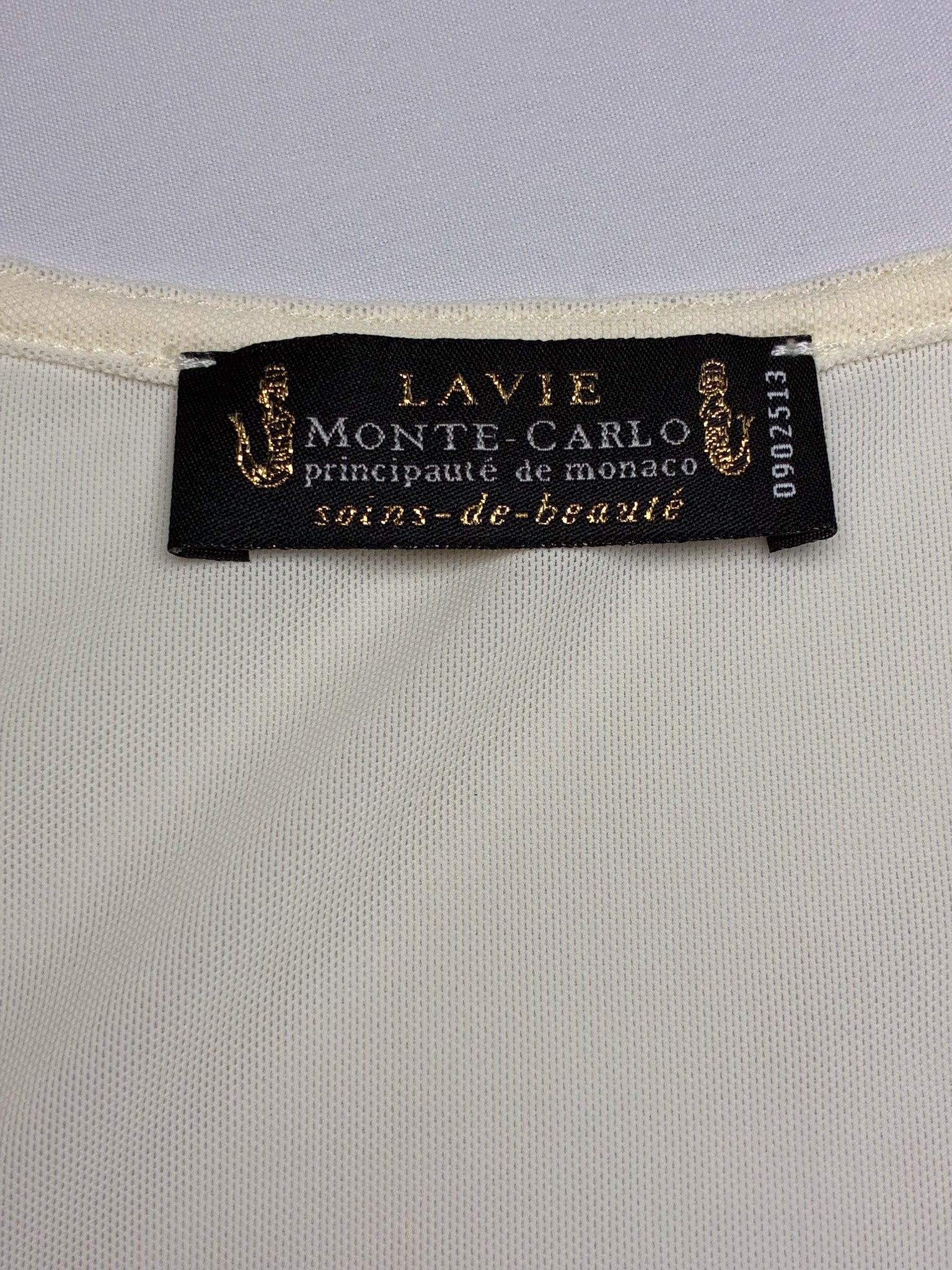 La Vie Monte-Carlo 2000s Cream Studded Lace-Up Top - S