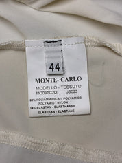 La Vie Monte-Carlo 2000s Cream Studded Lace-Up Top - S