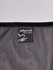 Phard 2000s Black Beaded Mesh Tank Top - S/M