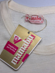 1980s Cream Wool Short Sleeve Mini Dress - S