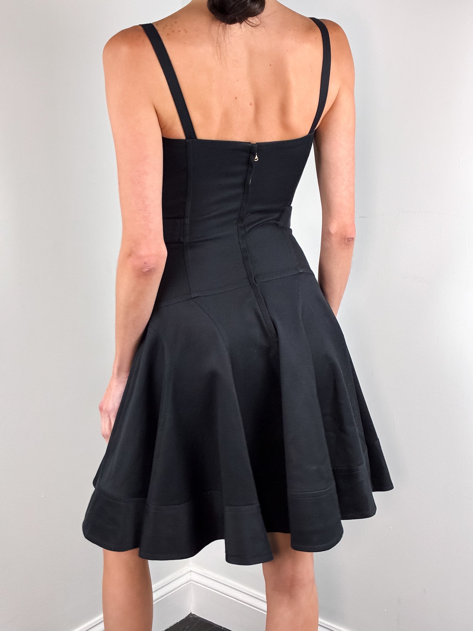 Dolce & Gabbana S/S 2007 Black Corset Lace-Up Fit and Flare Dress - XS/S