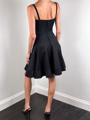 Dolce & Gabbana S/S 2007 Black Corset Lace-Up Fit and Flare Dress - XS/S