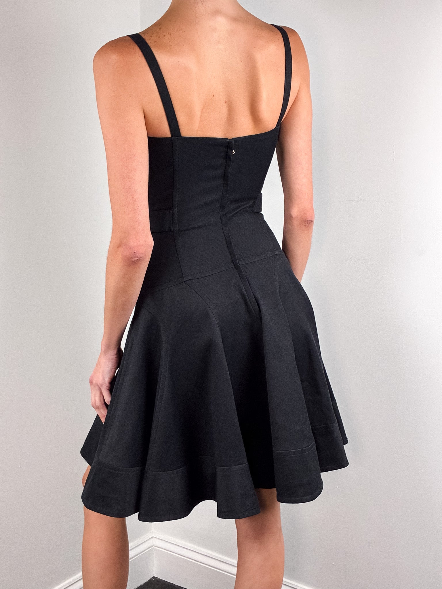 Dolce & Gabbana S/S 2007 Black Corset Lace-Up Fit and Flare Dress - XS/S