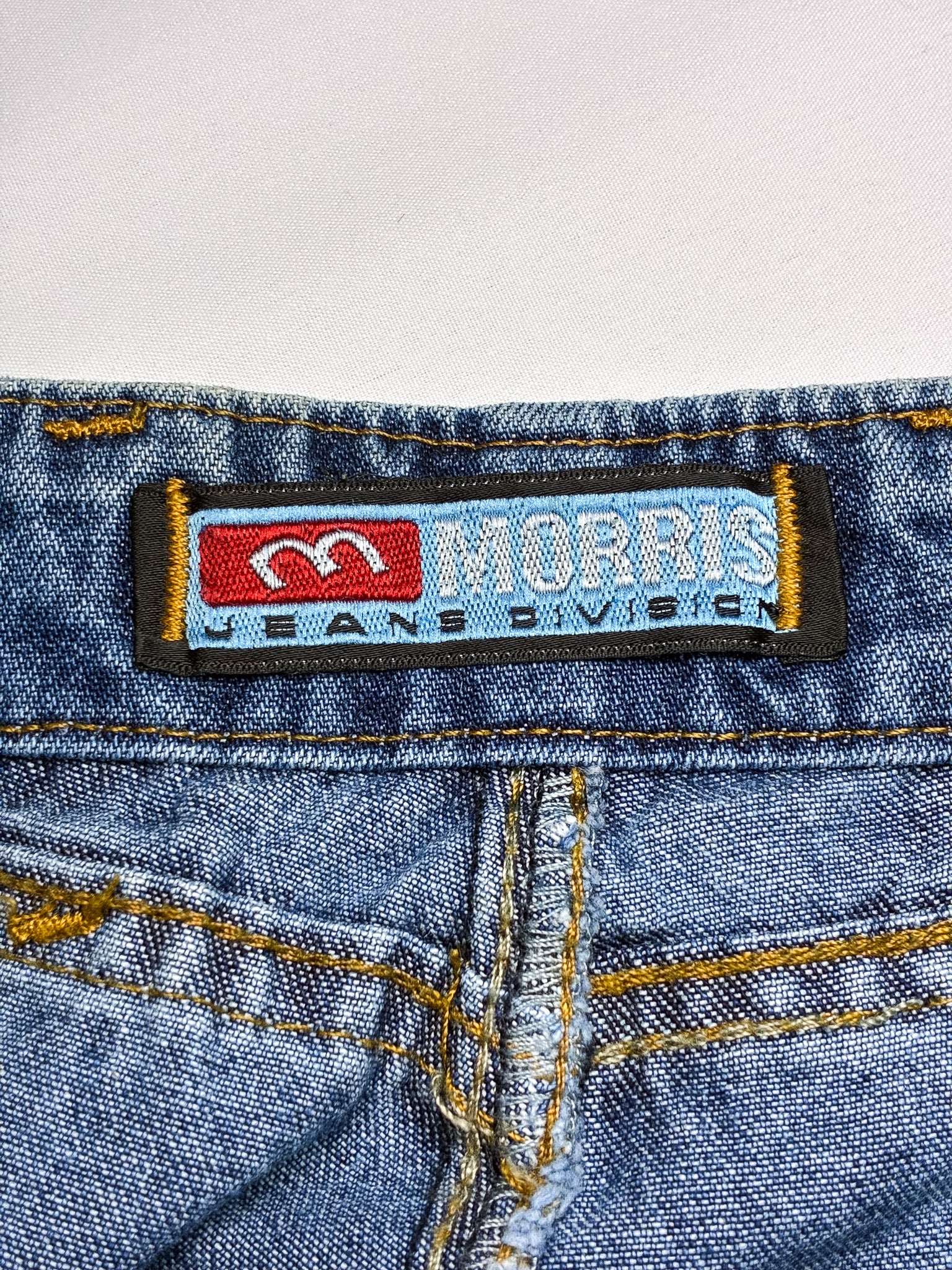 Morris Jeans Division 2000s Medium Wash Wide-Leg Flare Jeans - W30