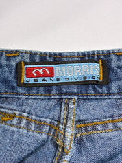 Morris Jeans Division 2000s Medium Wash Wide-Leg Flare Jeans - W30