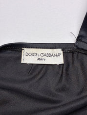 Dolce & Gabbana Mare 1990s Black Satin Slip Dress - S/M