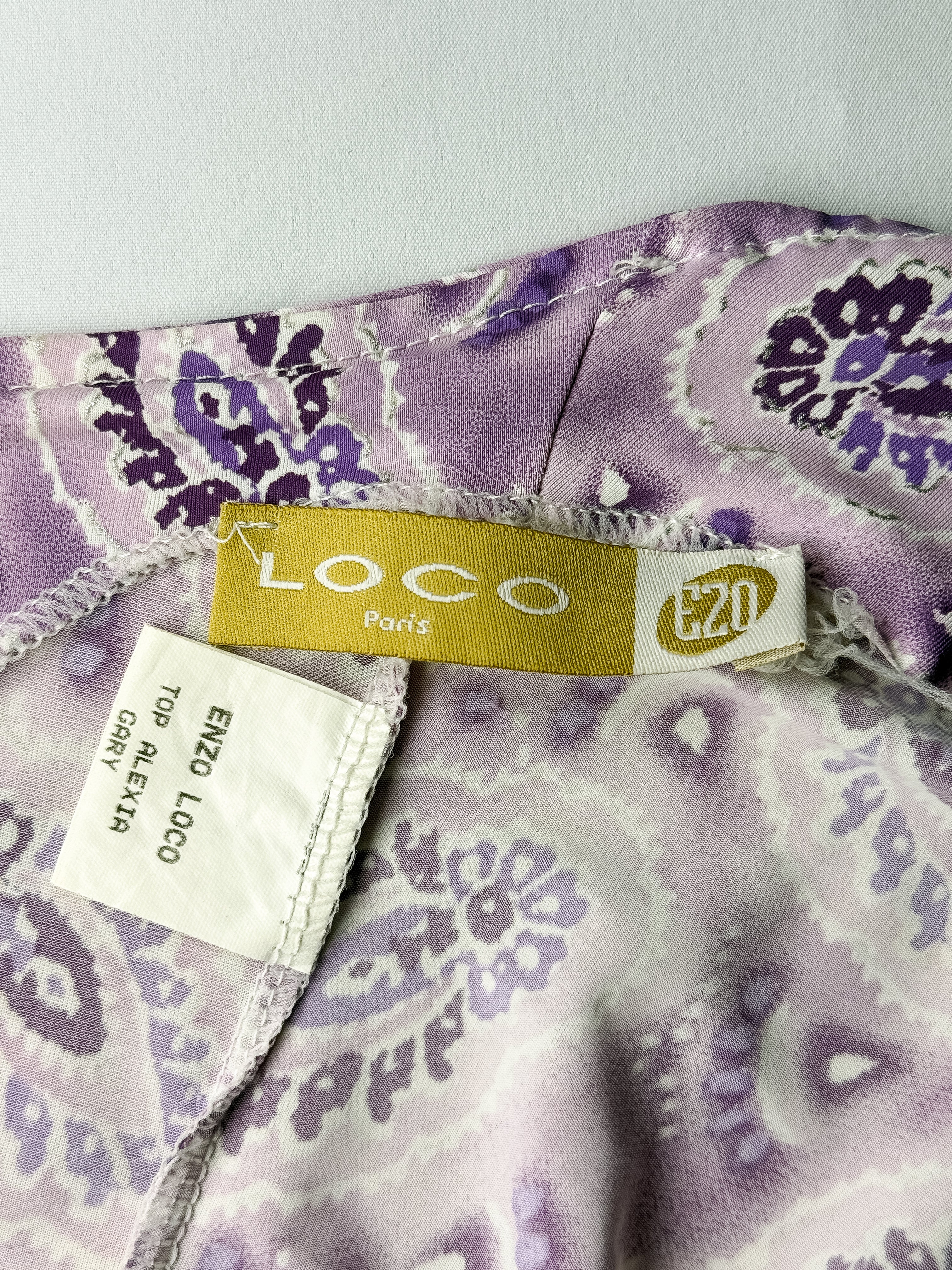 Enzo Loco Paris 2000s Lavender Ruffle Hem Skirt & Halter Top Set - XS/S