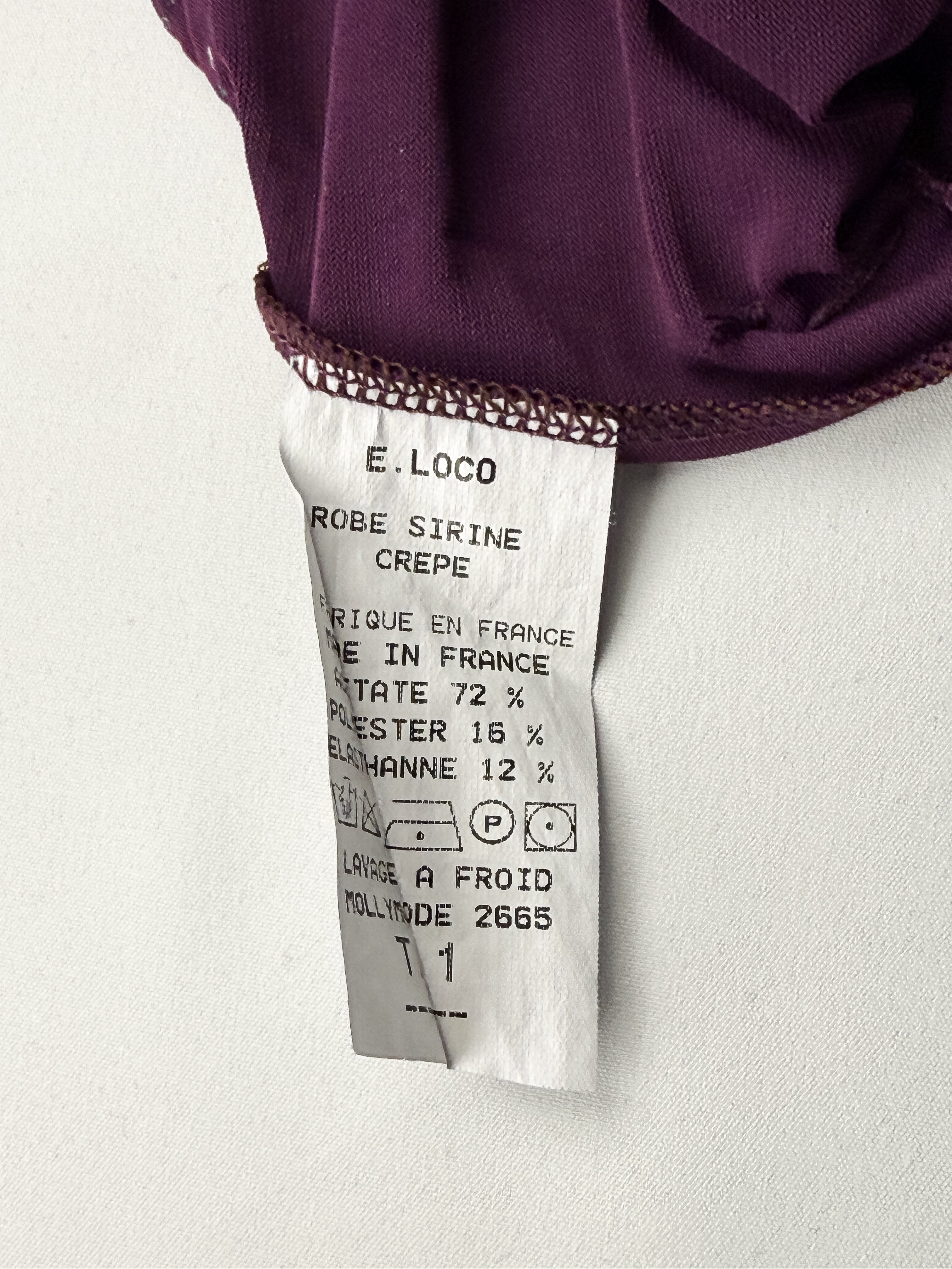Enzo Loco 2000s Aubergine Satin Appliqué Lace Hem Midi Skirt - XS/S