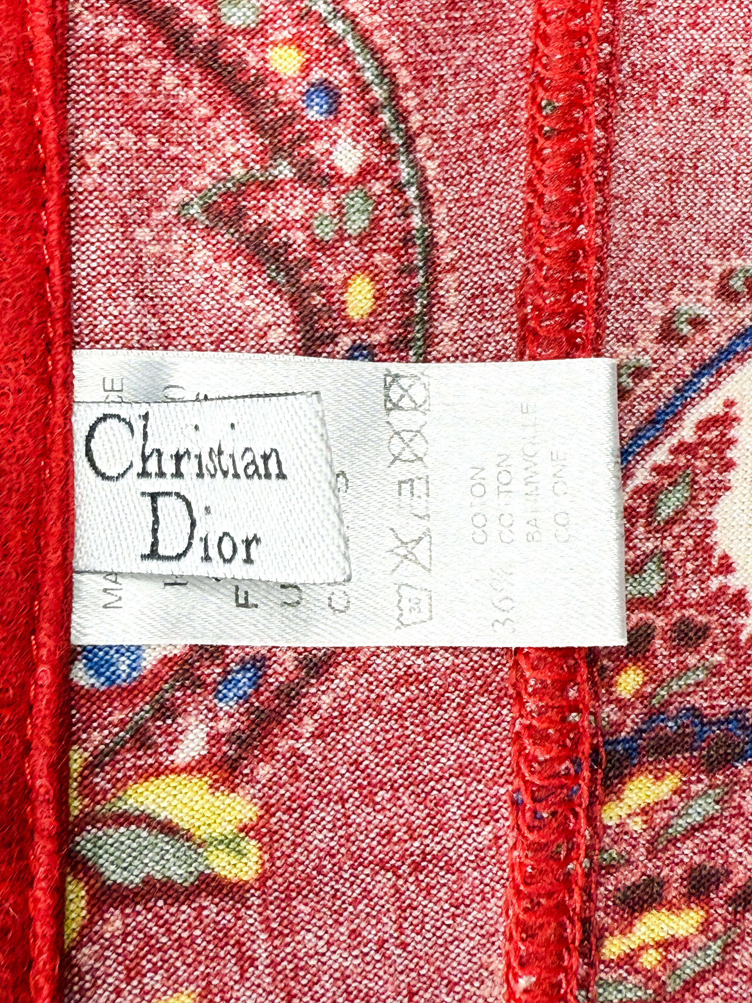 Christian Dior 2000s Red Bandana Print Bustier Top - XS/S