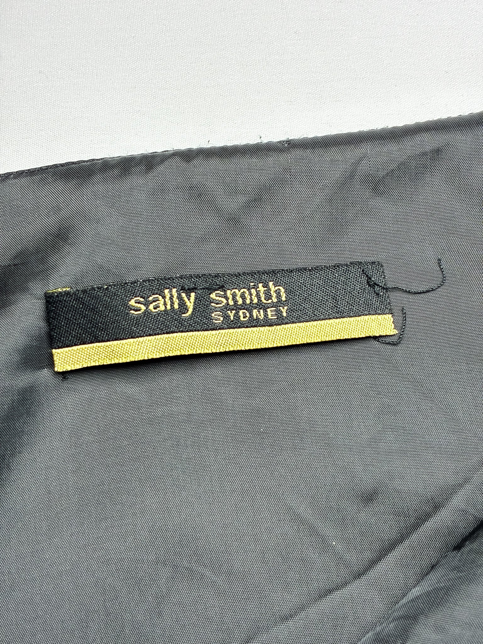Sally Smith 2000s Dark Brown and Peach Colorblock Silk Slip Dress - S