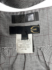 Just Cavalli 2000s Glen Plaid Red Lace-Up Flared Mini Skirt - S/M