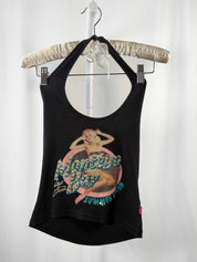 Onyx Jeans 2000s Montego Bay Pin-Up Sequin Halter Top - S