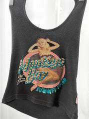 Onyx Jeans 2000s Montego Bay Pin-Up Sequin Halter Top - S