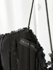 Kalla Milano 2000s Black Paillette Sequin Slip Mini Dress - S