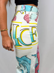 Fiorucci 2021 Cosmic Waters Mermaid Print Jeans - W29