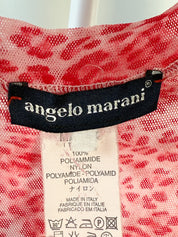 Angelo Marani 2000s Pink Leopard Mesh Three-Piece Set - L