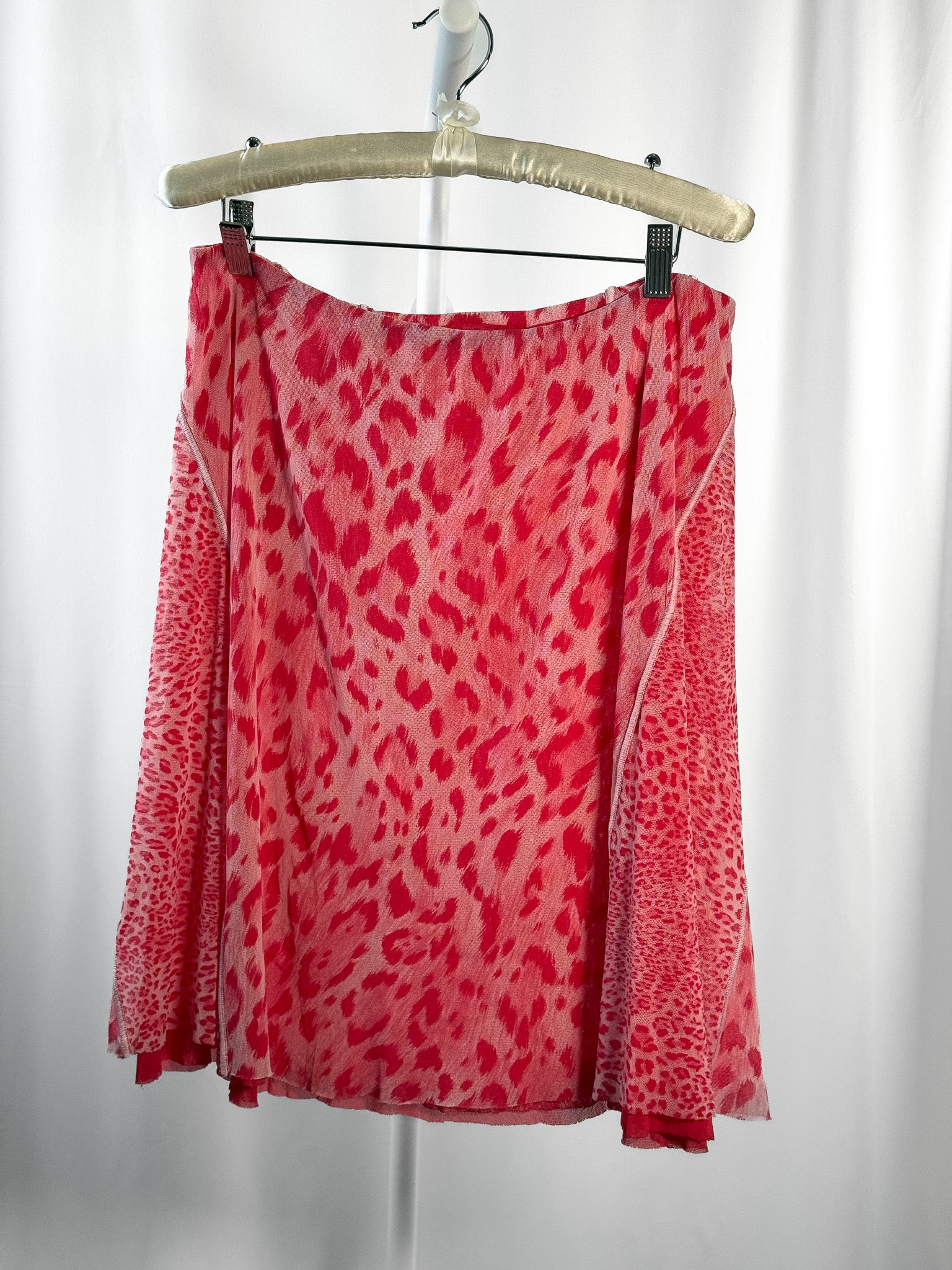 Angelo Marani 2000s Pink Leopard Mesh Three-Piece Set - L