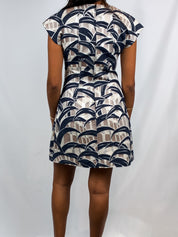 Kenzo 2000s Abstract Leaf Jacquard Mini Dress - XS/S