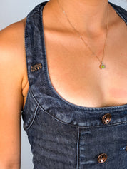Miss Sixty 2000s Dark Wash Denim Snap Front Vest Top - XXS/XS