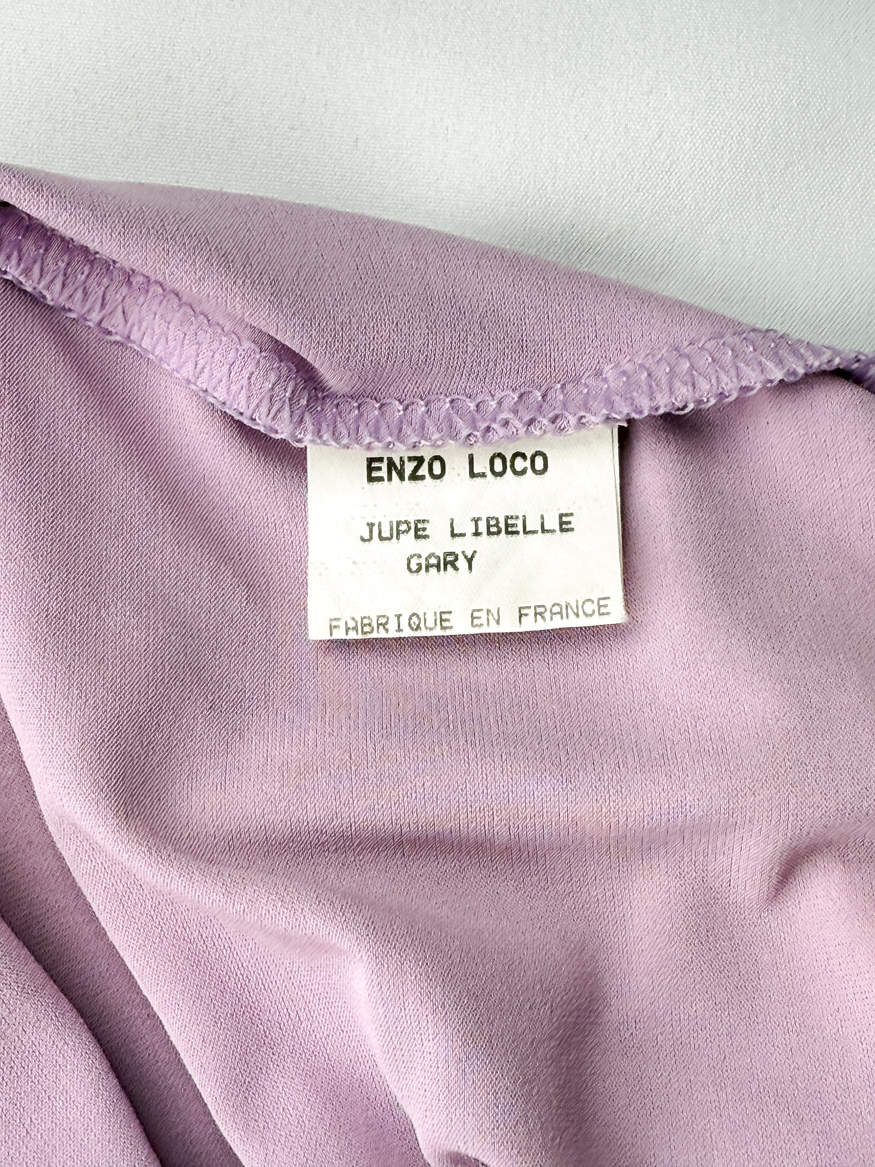 Enzo Loco Paris 2000s Lavender Ruffle Hem Skirt & Halter Top Set - XS/S