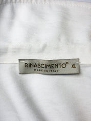 Rinascimento 2000s Cream Cropped Zip Utility Jacket - L/XL