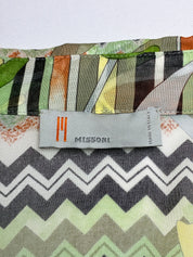 Missoni 2000s Foliage & Zigzag Print Cotton Shirt - S