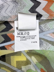 Missoni 2000s Foliage & Zigzag Print Cotton Shirt - S