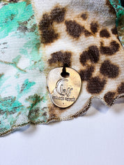 Class Roberto Cavalli 2000s Green Paisley Leopard Patchwork Mesh Top - S-L