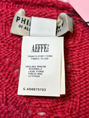 Philosophy di Alberta Ferretti 2000s Red Wool Chevron Knit Dress - S/M