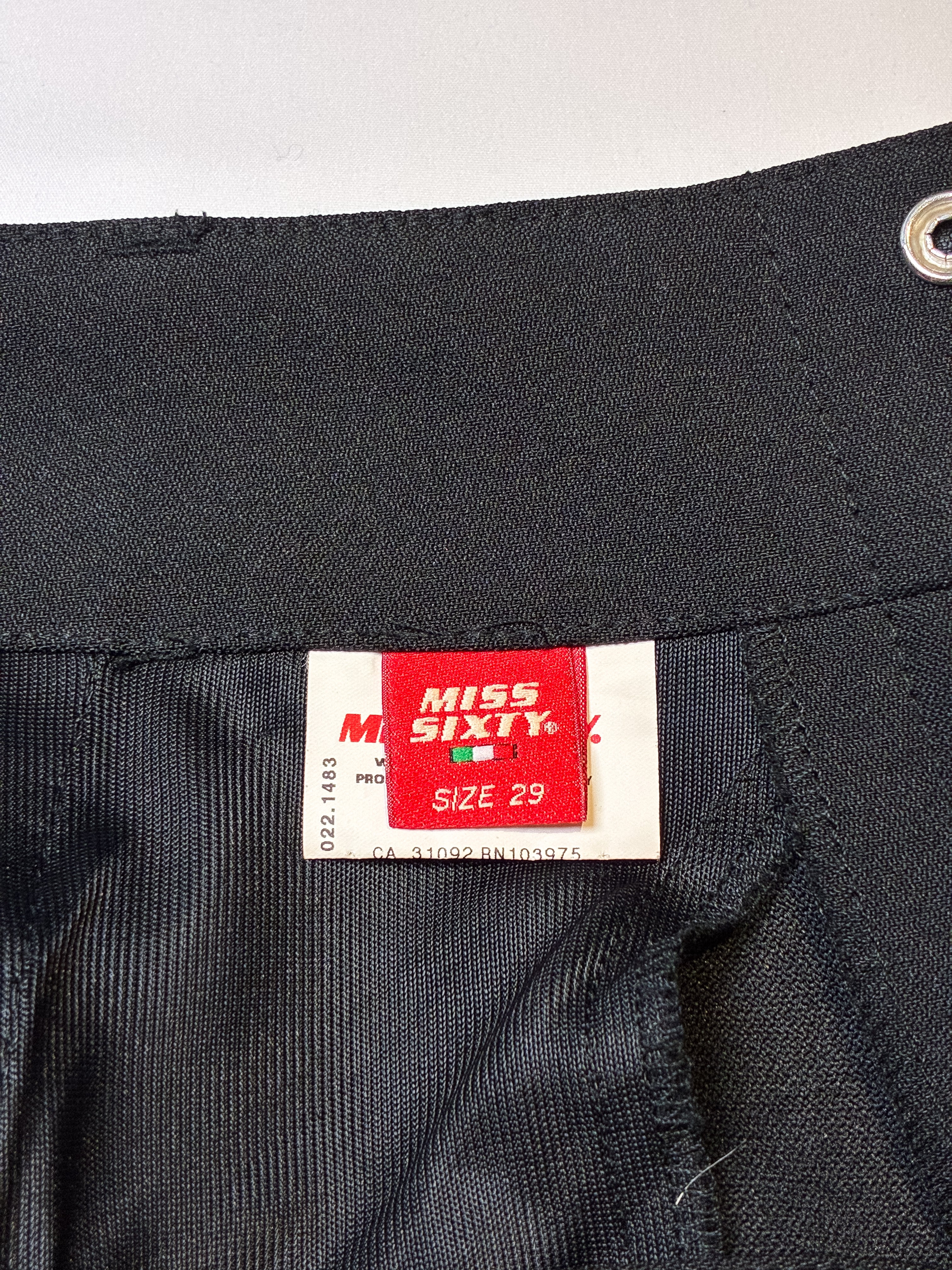 Miss Sixty 2000s Black Low Rise Wide Flare Trousers - S/M