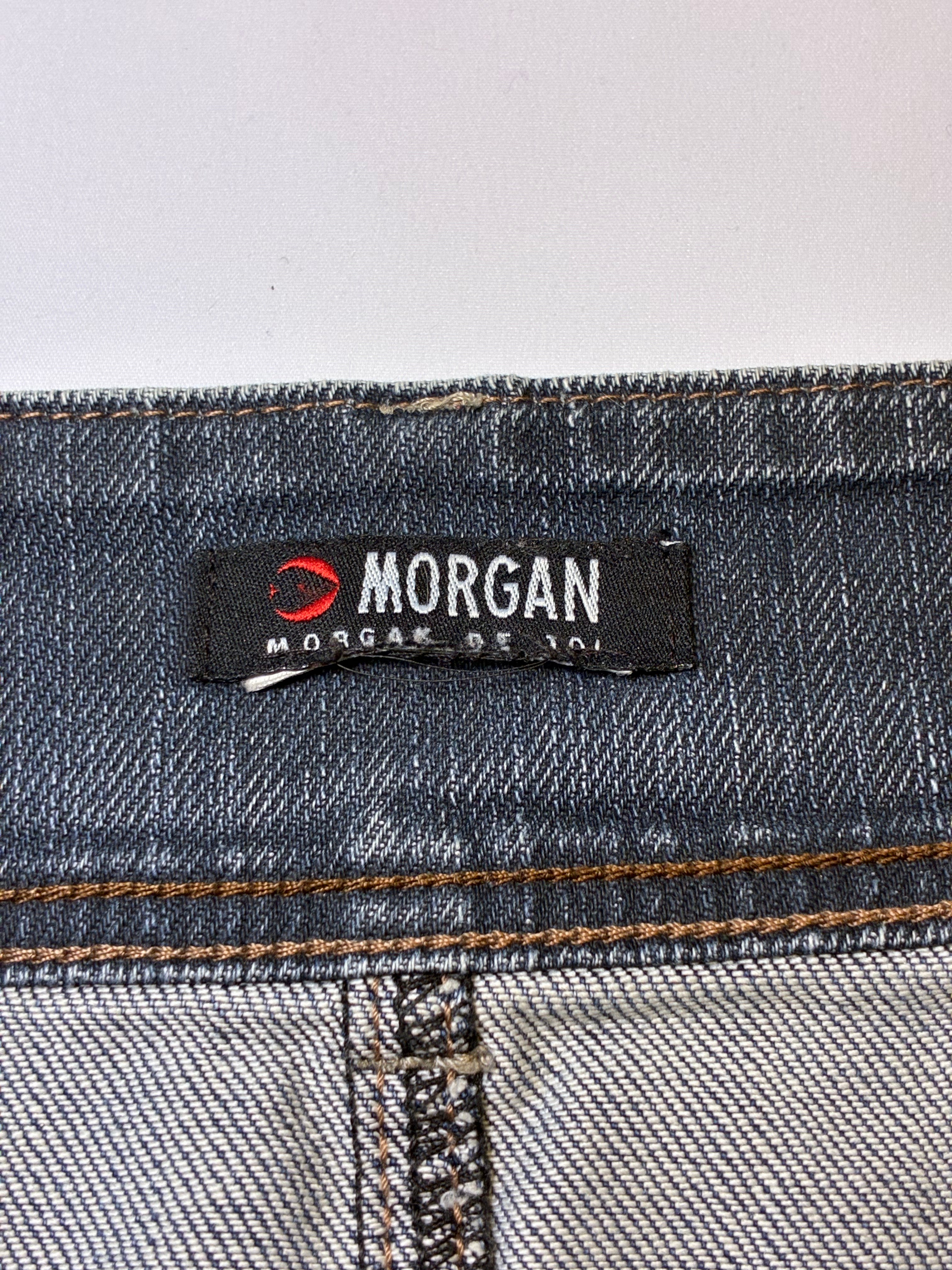 Morgan de Toi 2000s Dark Wash Low Rise Denim Mini Skirt - M/L