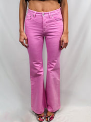 Inès de la Fressange Jane Pink Flared Jeans - W28