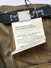 Patrizia Pepe Firenze 2000s Olive Gold Hardware Draped Mini Dress - S-L
