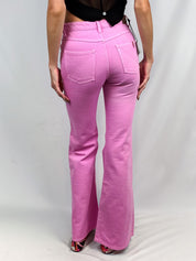 Inès de la Fressange Jane Pink Flared Jeans - W28